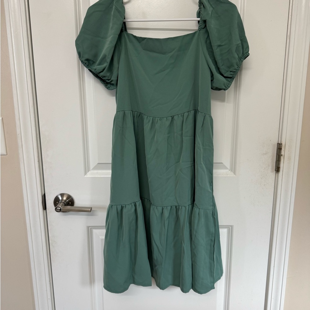 Arshiner Kids Casual Dress - Teal - Picture 3 of 10